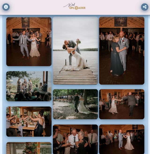 Guests capturing the first dance of the newlyweds