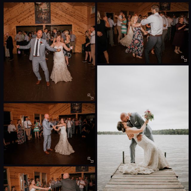 Guests capturing the first dance of the newlyweds